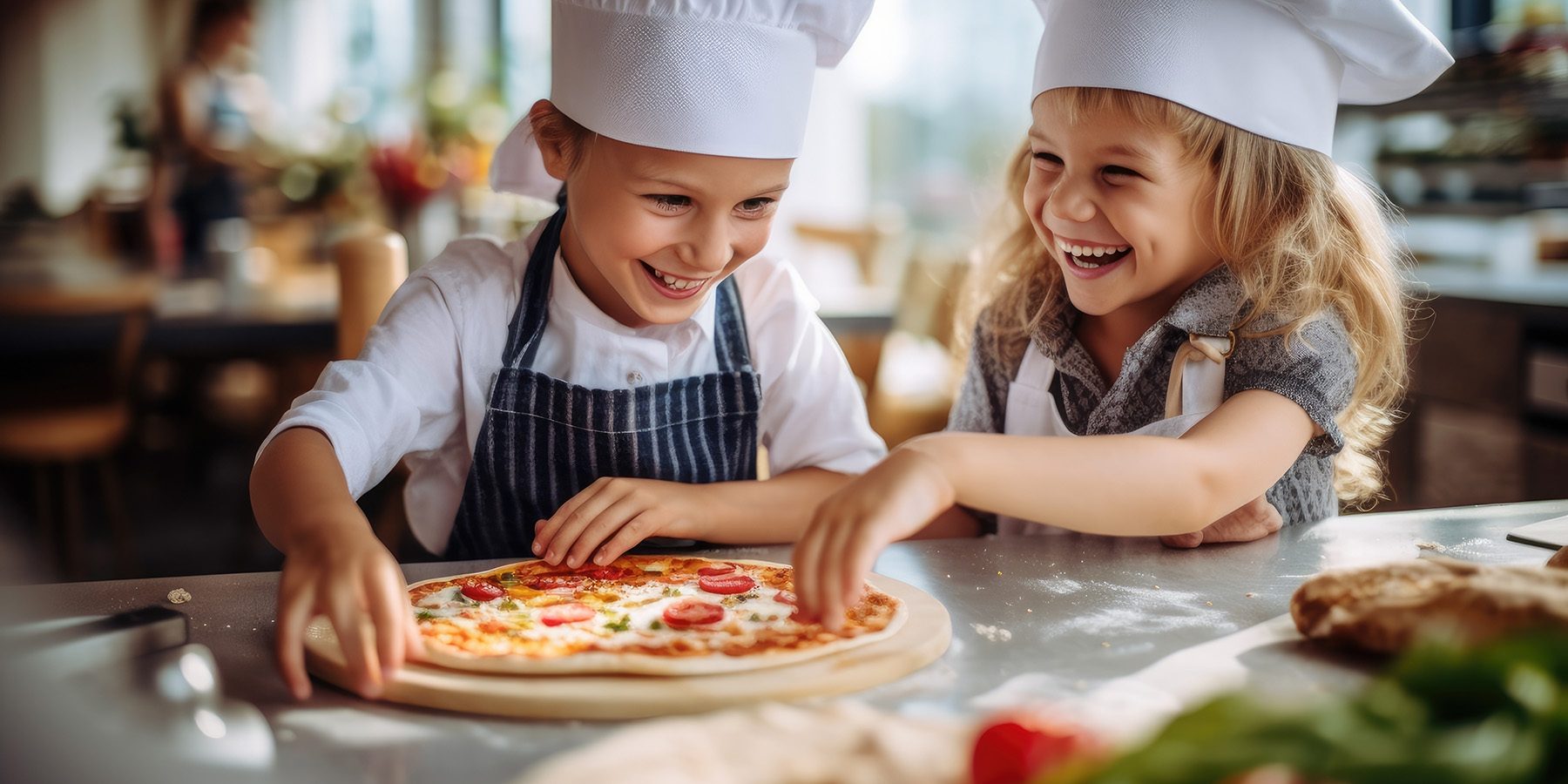 Kinder Pizza backen, Pizzeria Giardino, Kloten, achesa Group